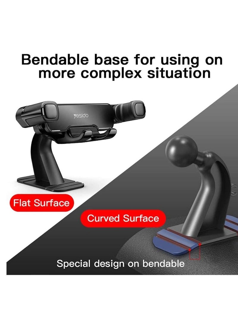 Yesido C90 Car Gravityt Mount Cell Phone Holder Vertical&Horizontal Gravity for iPhone 11/11Pro/11Pro Max/Xs X XR 6S 7 Plus 8 All Samsung Mobiles/All Xiaomi Mobiles - Image 4