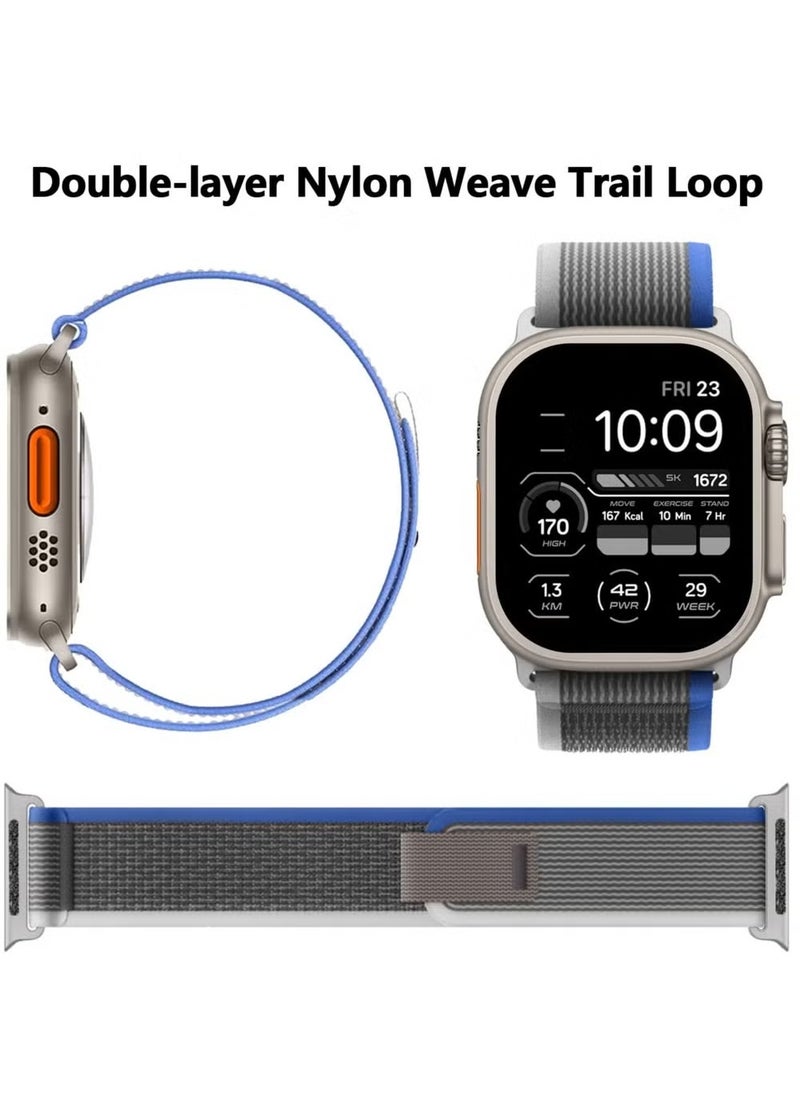 LIXES - Trail Loop Compatible with Apple Watch Band 49mm/45mm/44mm/42m Nylon Weave Sport Loop Men Women Adjustable Pull Tab Strap for Apple Watch Ultra iWatch Series 8 7 6 5 4 3 2 1 SE - Image 1