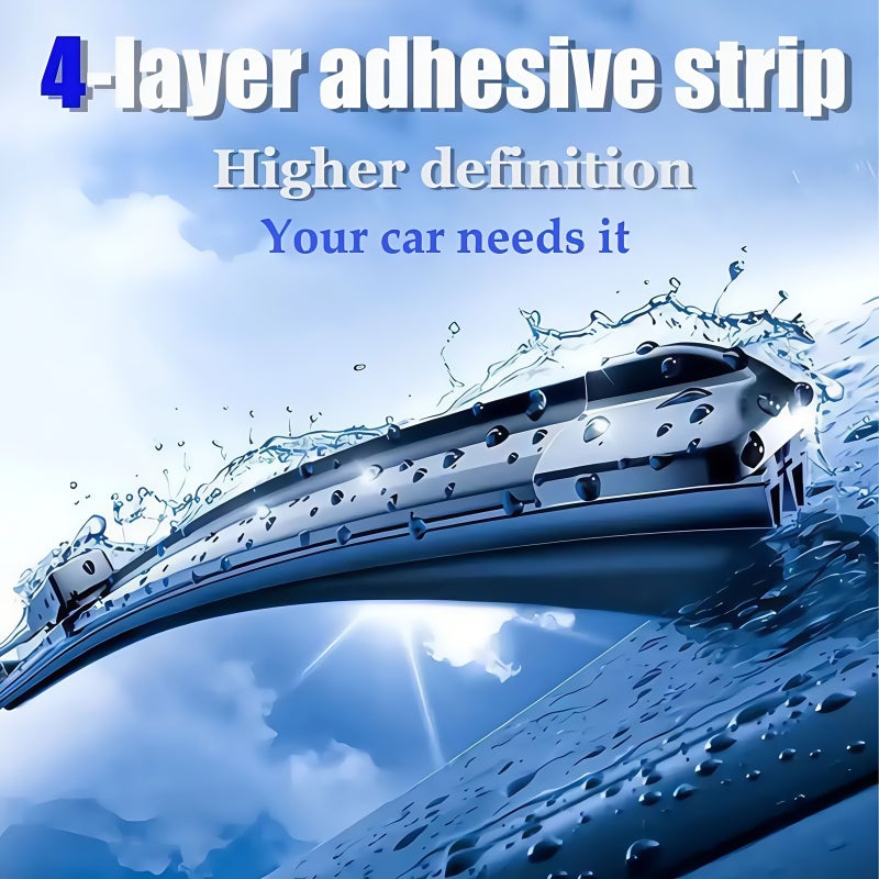1 Pack Universal Fit 4 Layer Rubber Wiper Blade J Hook Type 24 Inch 60cm HD Silent Operation Compatible With 99 Percent Vehicles - Image 5