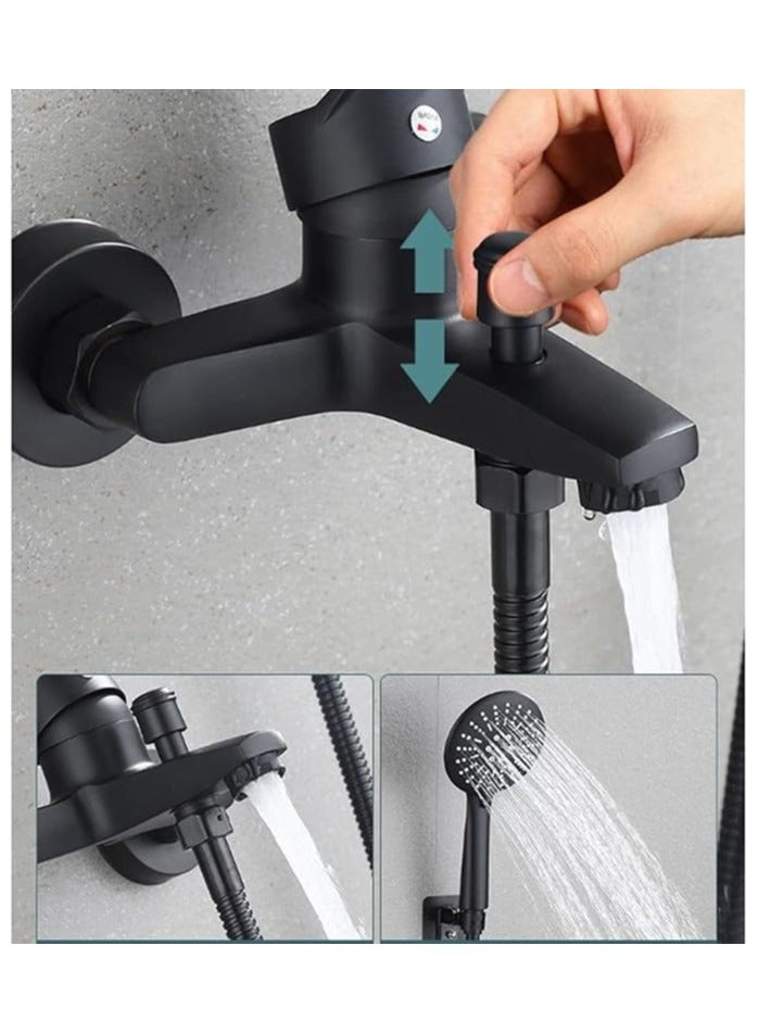 ارواق صنابير الحمام بمقبض واحد، صمام الدش مع المحول، صمام الدش والمقبض، صمام محول الدش ثلاثي الاتجاهات، النحاس، صمام محول الدش - Image 2