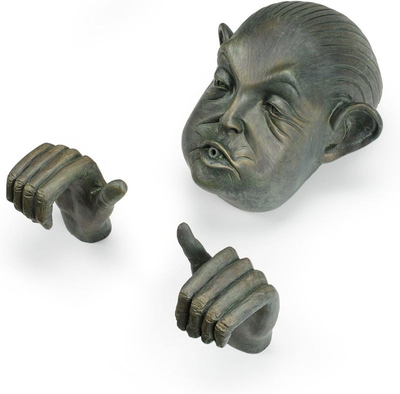 Aquascape Man in Barrel Spitter Fountain Head and Hands Whimsical Deocorative Pond Water Feature Accent 78315 - Image 3