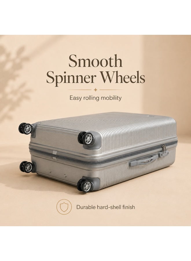 28-Inch Travel Luggage Trolley Suitcase, Original Polypropylene Hard Shell, Large Capacity Design, Smooth Rolling Wheels, Lightweight Construction, 2-Year Warranty - Image 4