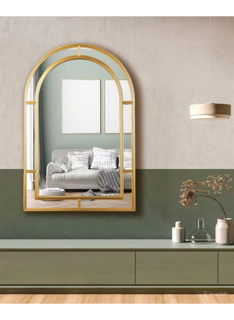 فاملي شيب مرآ’ة جدارية مقوسة 91.5 سم ذهبي - Image 1