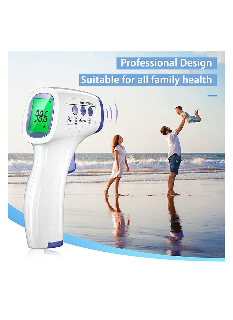 FARROBIZZ - Non-Contact Infrared Forehead Thermometer, Clinically Proven Fast Accurate Results, High-Fever Alert with 4-in-1 Readings - Image 1