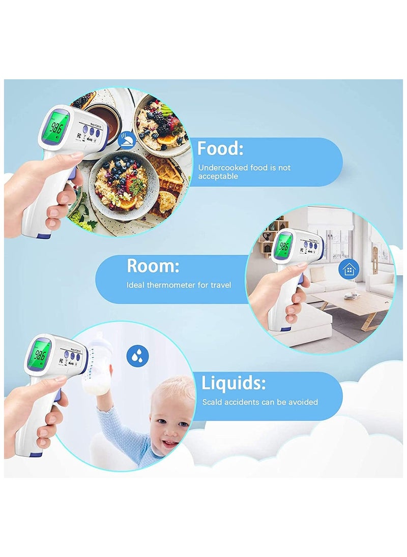 FARROBIZZ - Non-Contact Infrared Forehead Thermometer, Clinically Proven Fast Accurate Results, High-Fever Alert with 4-in-1 Readings - Image 1