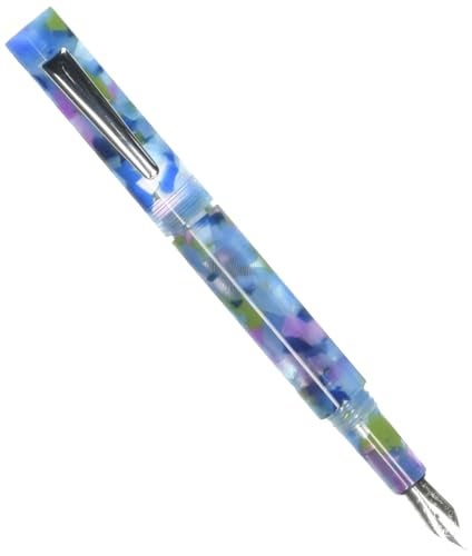 Monteverde قلم حبر مونتيفيردي MVP مربعات زرقاء - رأس رفيع - قلم جيب مدمج ومتعدد الاستخدامات - رأس مصنوع في ألمانيا من JoWo - تعبئة خرطوشة وقطارة - Image 1