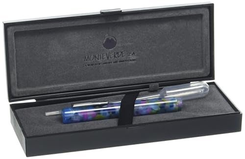 Monteverde قلم حبر مونتيفيردي MVP مربعات زرقاء - رأس رفيع - قلم جيب مدمج ومتعدد الاستخدامات - رأس مصنوع في ألمانيا من JoWo - تعبئة خرطوشة وقطارة - Image 4