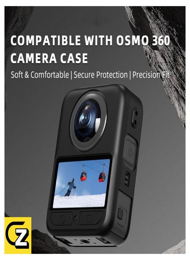 GetZget غطاء سيليكون من GetZget® متوافق مع كاميرا DJI Osmo 360، مزود بغطاء للعدسة وواقي من الخدوش. - Image 4