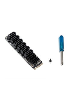Generic M.2 NVME PCI-E PCIE X4 X8 X16 To 6 Port 3.0 SATA Adapter Card Riser III 6GB/S Chassis server PC Expansion+6PCS 3.0 SATA CABLE(size A)  - Image 2