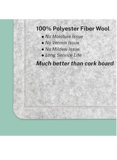 VUCATIN Felt Bulletin Board Notice Board with Push Pins for Paste Notes Photos Schedules Decorative Picture Framed Display Board for School Home Kitchen & Office Walls (Grey 120 * 180cm)  - Image 3