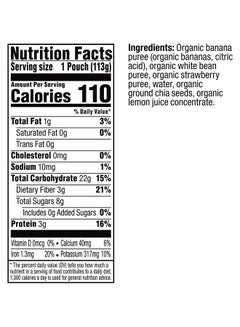 Plum Organics Plum Organics Mighty Builder Organic Toddler Food - Banana, White Bean, Strawberry, and Chia - 4 oz Pouch (Pack of 12) - Organic Fruit and Vegetable Toddler Food Pouch  - Image 4