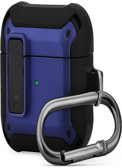 Airpods 3 Case with Lock and Keychain,OLEBAND Full-Body Rugged Military Grade Protective Cover for ipod 3rd Gen(2021),Shock Absorption Corner Design,Durable Armor Case,Blue