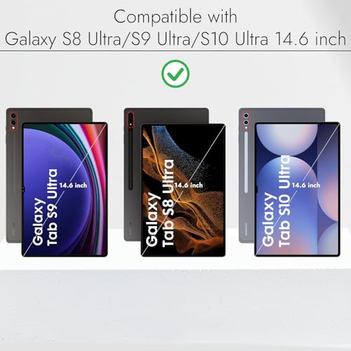 Robustrion Cover for Samsung Tab S10 Ultra / S9 Ultra/Tab S8 Ultra Flip Stand Case Cover with S-Pen Holder for Samsung Galaxy Tab S10 / S9 / S8 Ultra Tablet Cover [Supports Auto Sleep Wake] - Black - Image 2