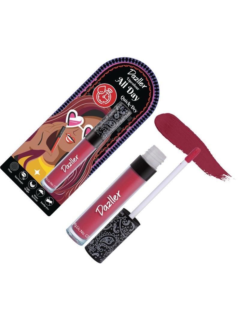DAZLLER All Day Lipcolour Quick Dry|Moisturizing Kokum Butter|Non-Transfer & Smudge-Proof|8hr Stay|Liquid Lipstick for Women|DLC002 Candy|6g - Image 3