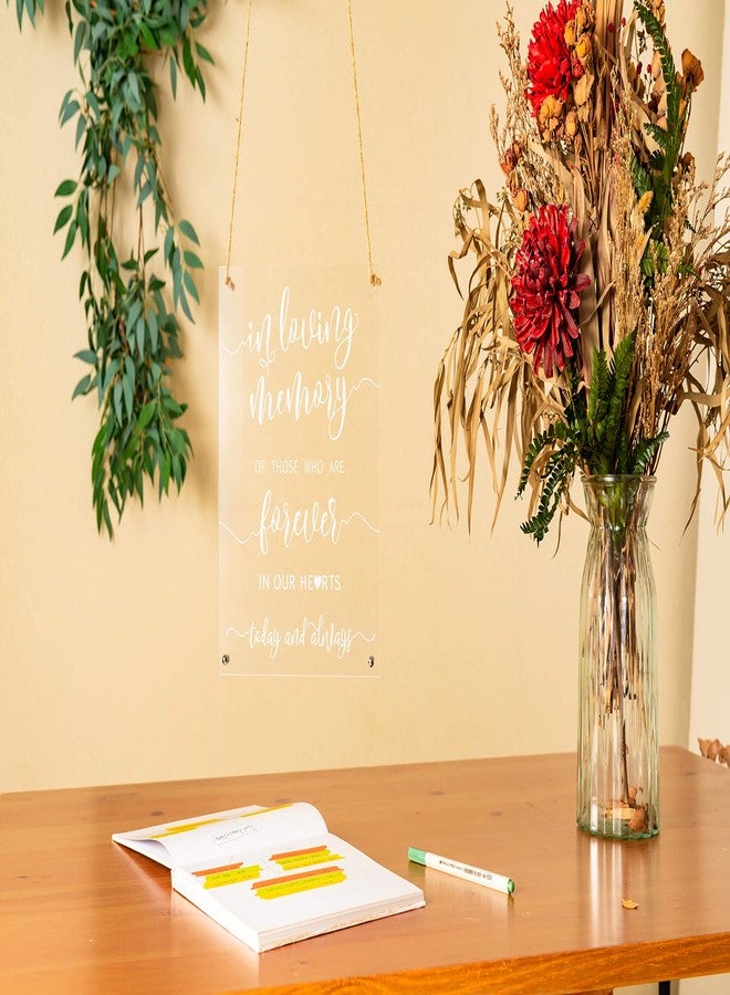 Calculs Wedding Sign, in Loving Memory 16.5” x 12” Sign Acrylic Decorative Signs & Plaques Wedding Memorial Sign Remembrance Art Table Décor - Image 2