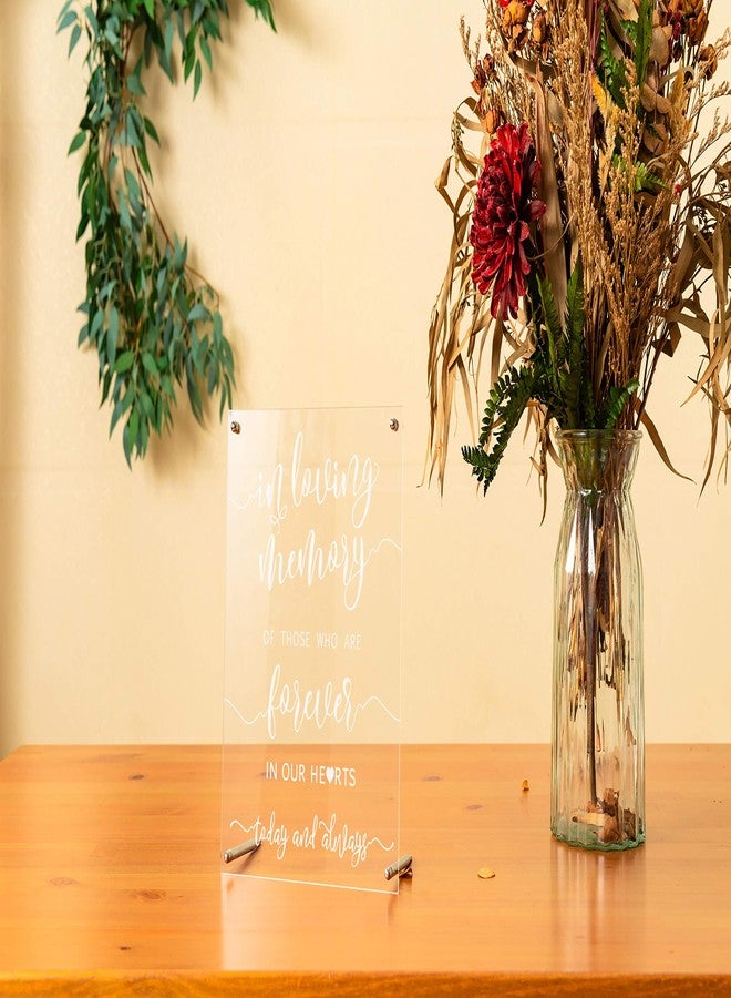 Calculs Wedding Sign, in Loving Memory 16.5” x 12” Sign Acrylic Decorative Signs & Plaques Wedding Memorial Sign Remembrance Art Table Décor - Image 1