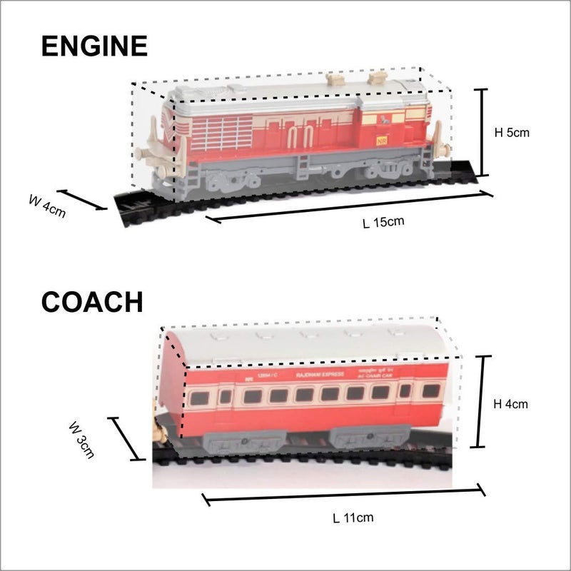 Centy Toys Plastic Passenger Train Set - Red, Pack of 1 - Image 4