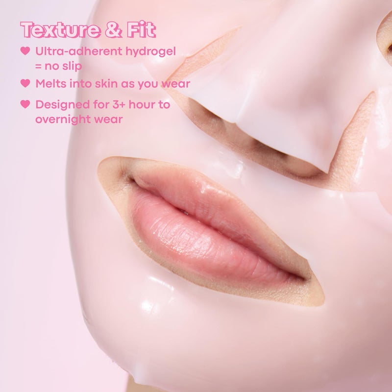 TONYMOLY Mask Melt Firming Hydrogel Overnight Face Mask â€“ Collagen & Peptide Sheet Mask for Wrinkle Care, Elasticity, Skin Firming, and Youthful Glow - Image 4