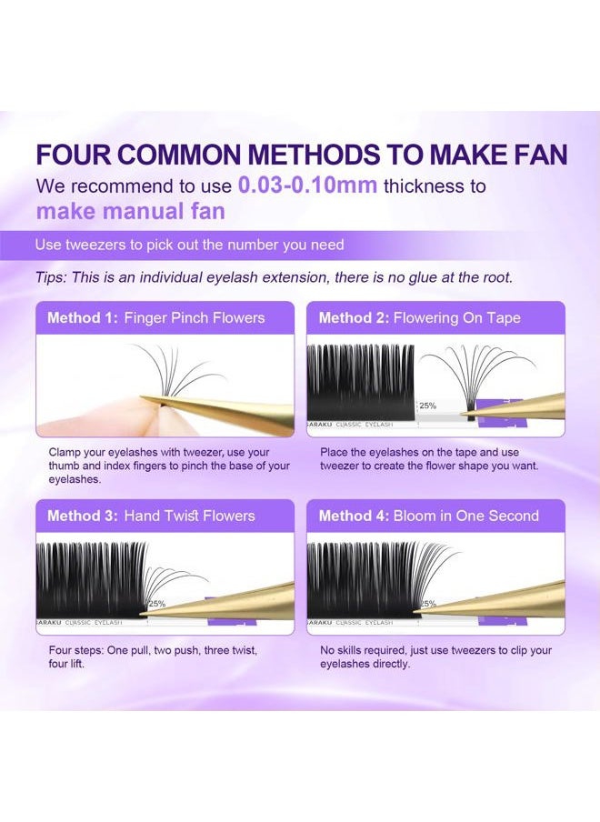 NAGARAKU - 5 Trays Eyelash Extensions Individual Lashes 0.05mm C curl 11/12/13/14/15mm in 1 pack Classic Soft Natural Professional Faux Mink 16 rows - Image 1