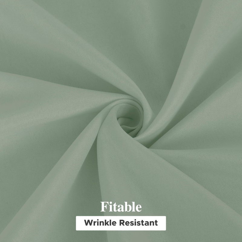 Fitable 6 Pack Sage Green Round Tablecloths - 120 Inches Round - Wrinkle and Stain Resistant Fabric Table Clothes, Washable Polyester Table Covers for Wedding, Party, Banquet, Formal Events - Image 4