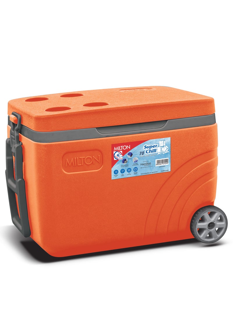 Ice Box 70 Liters With Wheels Orange/Black