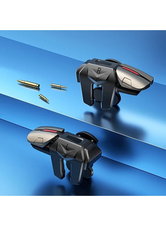 أزرار لعبة سوداء ٢ قطعة عالية الحساسية متوافقة مع أجهزة آيفون وآيباد وهواتف أندرويد - Image 1