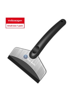Generic Snow Removal Shovel For Car Snow Sweeper Brush Snow Removal Artifact For Car Snow Removal Tool Snow Removal Ice Removal Shovel Glass Defrosting Shovel-Color:Short [大众] Stainless Steel Thickened Snow Shovel  - Image 1
