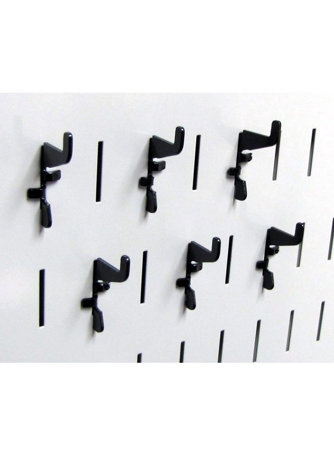 Wall Control 10-HS-001 B Pegboard Standard Slotted Hook, Pack of 6 Slotted Metal Pegboard Hooks for Wall Control Pegboard Only, Black - Image 1