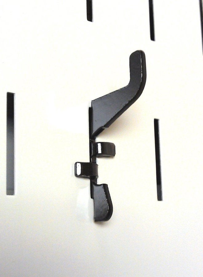 Wall Control 10-HS-001 B Pegboard Standard Slotted Hook, Pack of 6 Slotted Metal Pegboard Hooks for Wall Control Pegboard Only, Black - Image 2