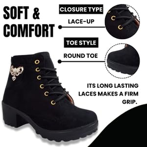 KRAFTER Women's & Girl's Classic Winter Boot-HP-113-Suede-41 - Image 3