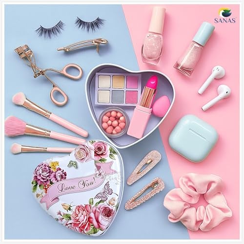 Sanas Heart Shaped Box (3Pcs) Storage Organiser Jewellery Box For Women Multipurpose Tin Organizer Valentine Boxes Stationary Organizers Container Boxes For Storage Aesthetic Stuff (3Pcs) (Lavender) - Image 5