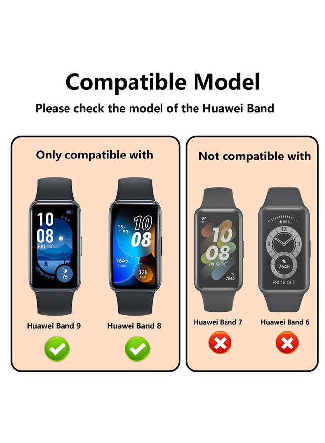 O Ozone Milanese Straps For Huawei Band 8 | Band 9 With TPU Watch Case, Magnetic Stainless Steel Mesh Replacement Strap for Women Men- Silver  - Image 2