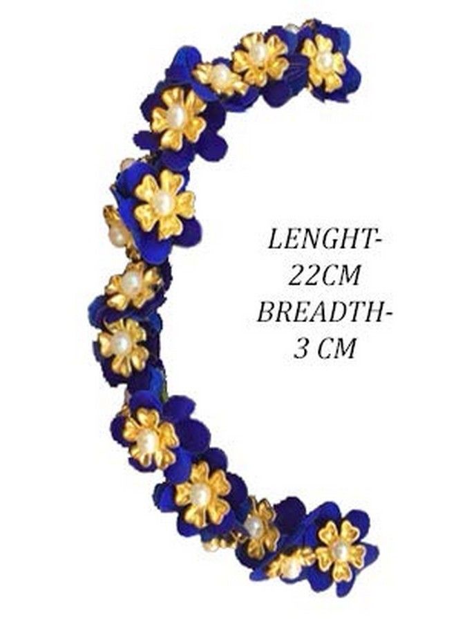 Hair Flare Hair Accessories for Women 2042 Pins Artificial Flowers Accessories (Blue) - Image 5