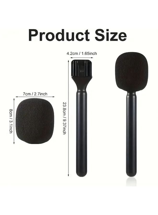 Haomuren Durable ABS Wireless Microphone Handle With 2 Sponge Cover XLR Connector - Image 3