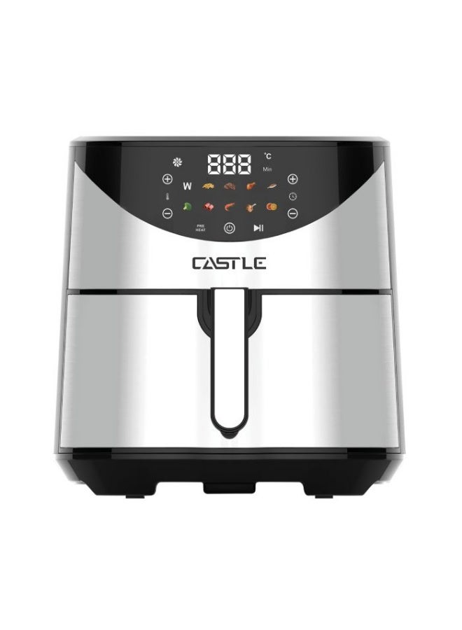 كاسل قلاية هوائية كاسيل 10 لتر، 2200 وات ، شاشة تاتش ديجيتال، سيلفر، AFS1210