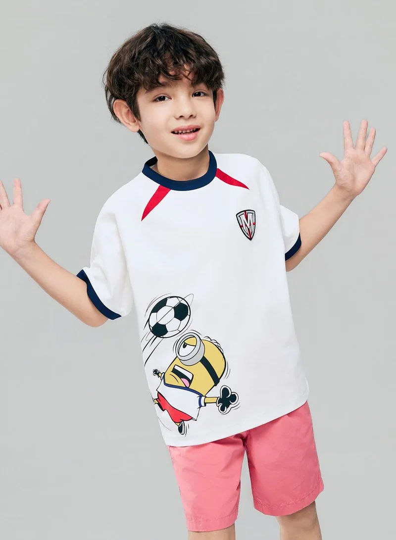 Kids Minions World Cup Jersey Print Tee
