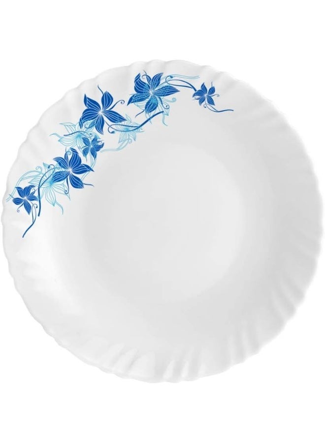 Cello Opalware Dazzle Blue Swirl Dinner Set, 35Pcs, White - Image 5