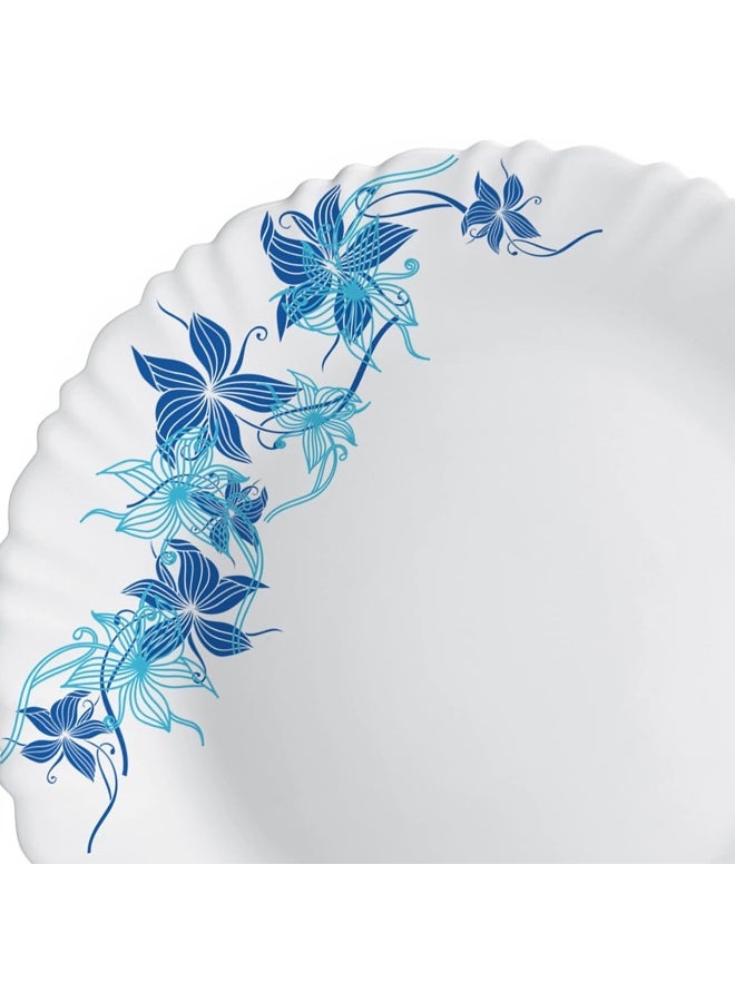 Cello Opalware Dazzle Blue Swirl Dinner Set, 35Pcs, White - Image 4