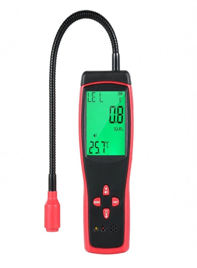 سمارت سنسور جهاز كشف تسرب الغازات القابلة للاشتعال المحمول المزود بمستشعر ذكي، وجهاز اختبار تسرب الغاز الطبيعي، ومقياس تركيز الغازات القابلة للاشتعال المحمول مع اختبار درجة الحرارة ووظيفة إنذار صوتي وضوئي. - Image 1