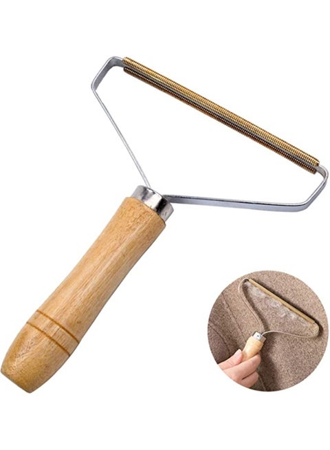 lint remover with wooden hand