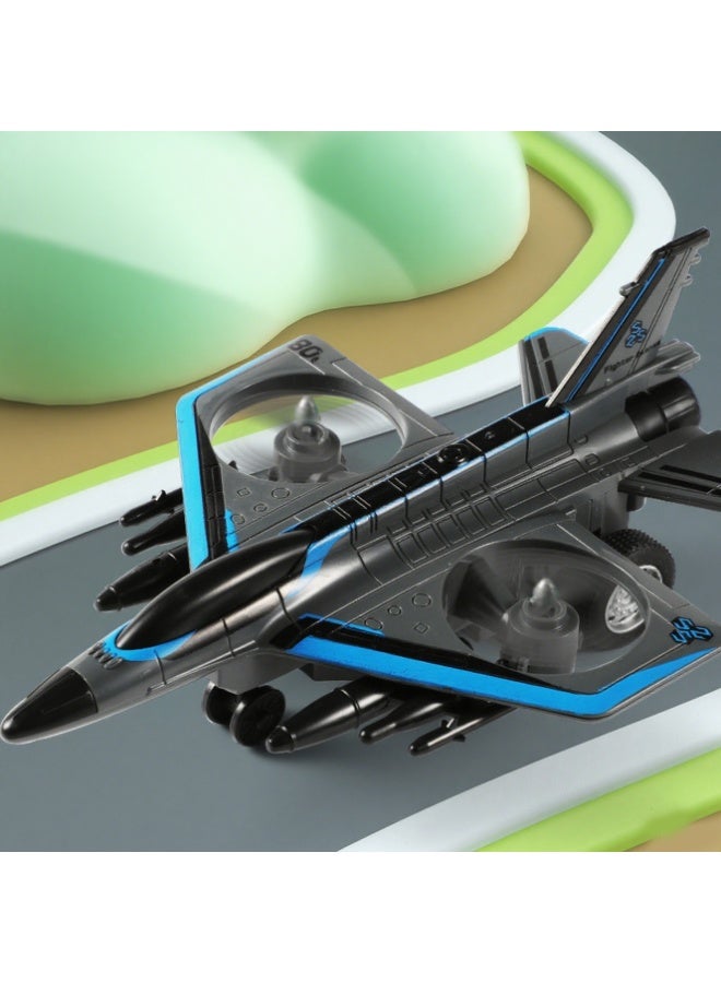 هالامودو 【لعبة طائرة للأطفال】 طائرة مقاتبة تدور 360° بمحرك قصوري | مصنوعة من مادة ABS متينة مضادة للكسر | لعبة ممتعة للأولاد من عمر 3 سنوات فما فوق | تدور تلقائياً عند الانزلاق للأمام | تغير اتجاهها عند الاصطدام بالحائط | تصميم مريح للإمساك - Image 4