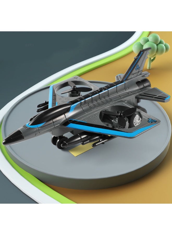 هالامودو 【لعبة طائرة للأطفال】 طائرة مقاتبة تدور 360° بمحرك قصوري | مصنوعة من مادة ABS متينة مضادة للكسر | لعبة ممتعة للأولاد من عمر 3 سنوات فما فوق | تدور تلقائياً عند الانزلاق للأمام | تغير اتجاهها عند الاصطدام بالحائط | تصميم مريح للإمساك - Image 1