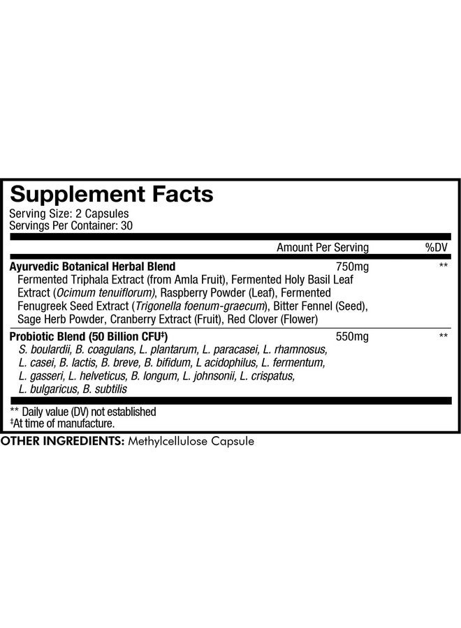 Codeage Women’S Probiotics Supplement 50 Billion Cfus Sbo Probiotics & Prebiotics Cranberries Feminine Health Fermented Botanical Blend Whole Food Supplement Vegan Non Gmo 2 Pack - Image 3