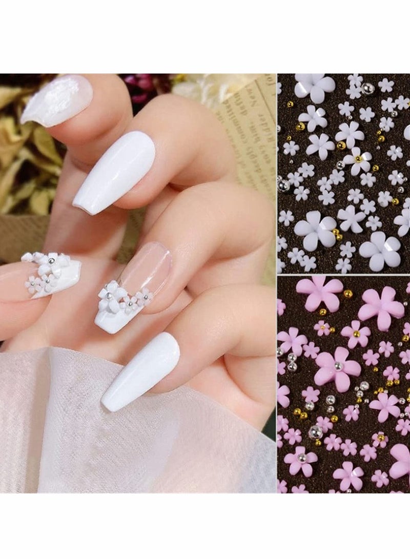 Excefore 3D Flower Nail Charms, 3D Acrylic Flower Nail Charms With Nail Designs for DIY Nail Decorations Nail Art Supplies - Image 5