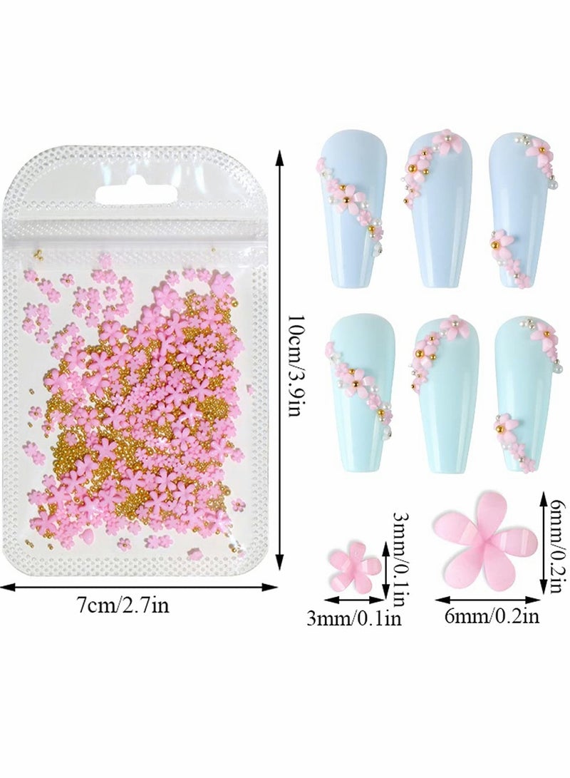 Excefore 3D Flower Nail Charms, 3D Acrylic Flower Nail Charms With Nail Designs for DIY Nail Decorations Nail Art Supplies - Image 2