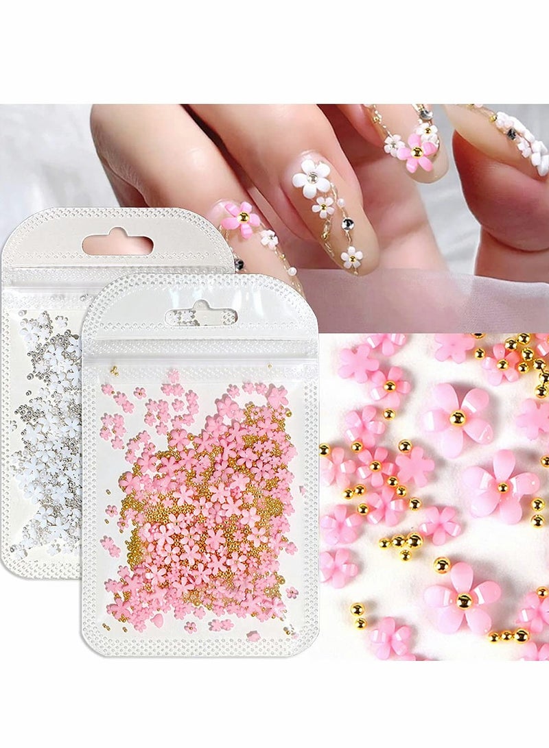 Excefore 3D Flower Nail Charms, 3D Acrylic Flower Nail Charms With Nail Designs for DIY Nail Decorations Nail Art Supplies - Image 1