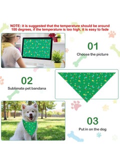 Saintrygo 20 Pcs Plain Dog Bandanas Bulk For Dogs Puppy Bandana Sublimation Dog Bandana Washable Triangle Dog Bib Heat Transfer Adjustable Dog Bandana For Small Medium Large Pets  - Image 3