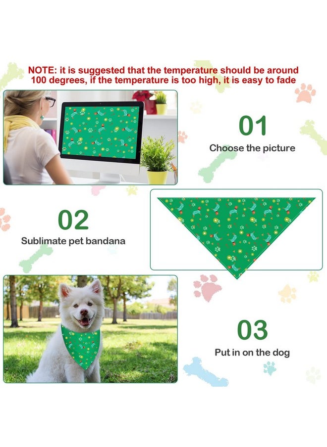 Saintrygo 20 Pcs Plain Dog Bandanas Bulk For Dogs Puppy Bandana Sublimation Dog Bandana Washable Triangle Dog Bib Heat Transfer Adjustable Dog Bandana For Small Medium Large Pets  - Image 3