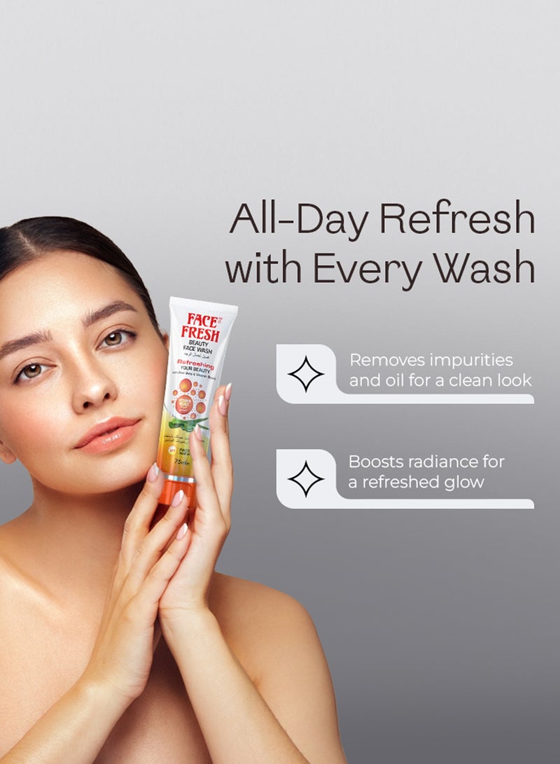 Face Fresh Hydrating Beauty Face Wash – Protection from Redness & Inflammation, Face Wash for Men and Women, For All Skin Types 75ml - Image 2