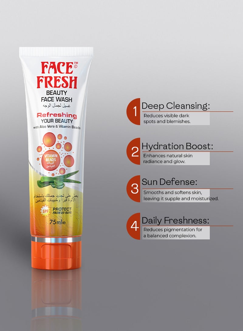 Face Fresh Hydrating Beauty Face Wash – Protection from Redness & Inflammation, Face Wash for Men and Women, For All Skin Types 75ml - Image 3